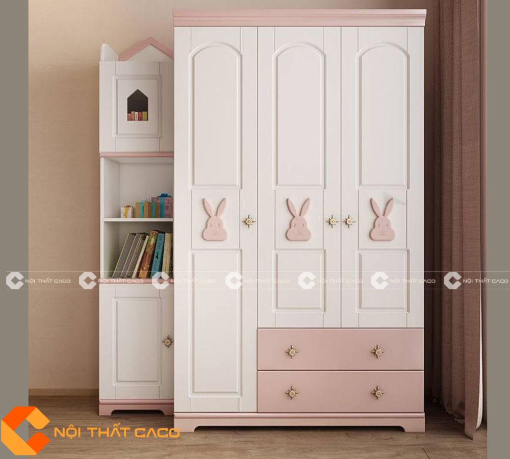 Tủ Áo Trẻ Em Thiết Kế Dễ Thương, Hiện Đại - TATE035 