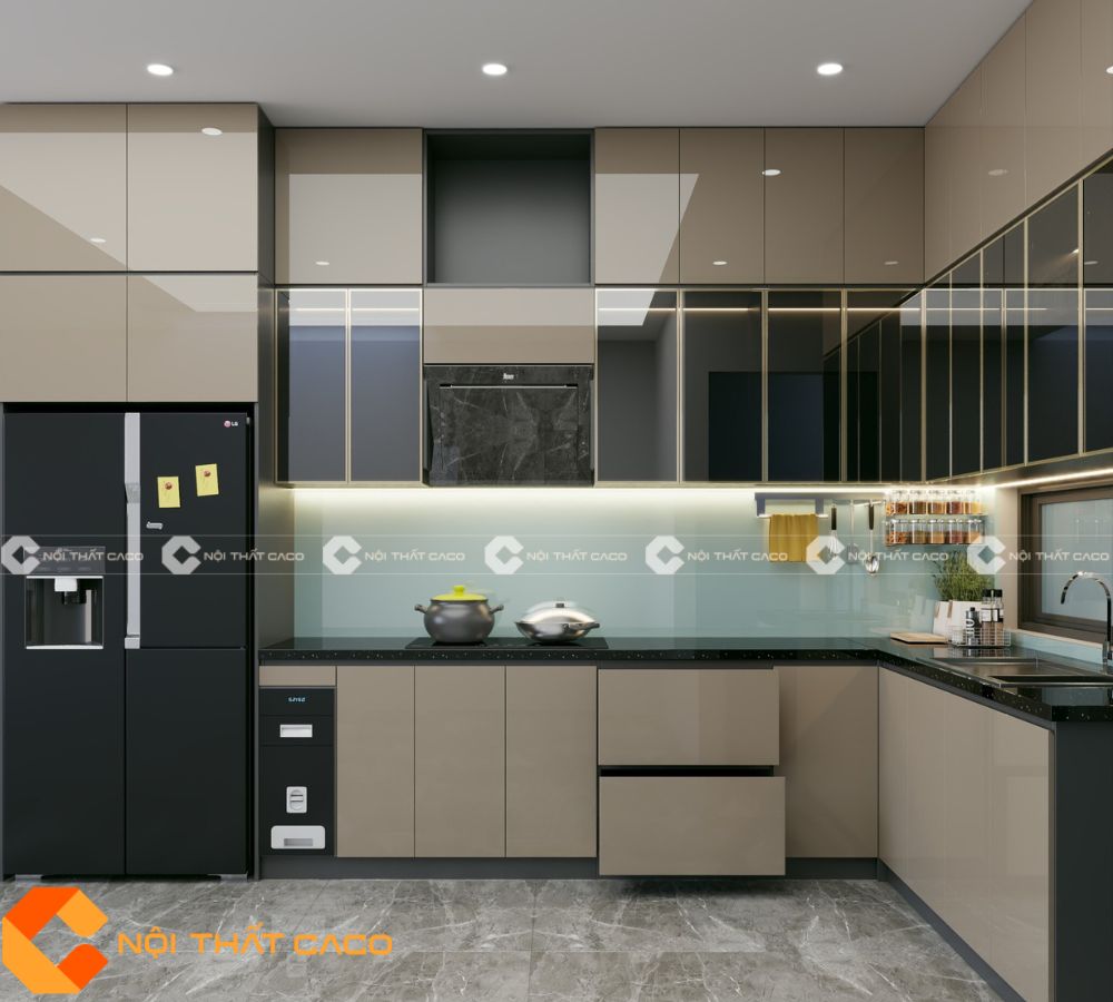 Tủ bếp Acrylic Chất Lượng Vượt Trội Màu Sắc Tinh Tế - TBA059 