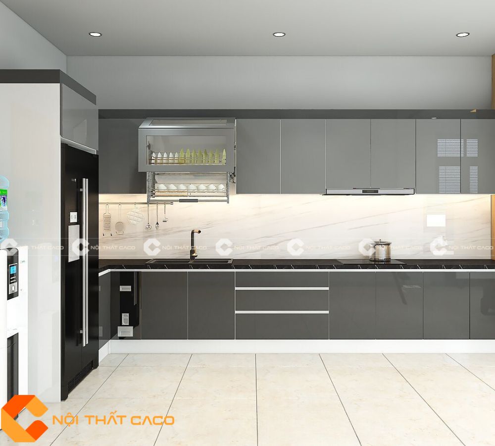 Tủ bếp Acrylic Chống Trầy Và Kháng Ẩm Vượt Trội - TBA061 