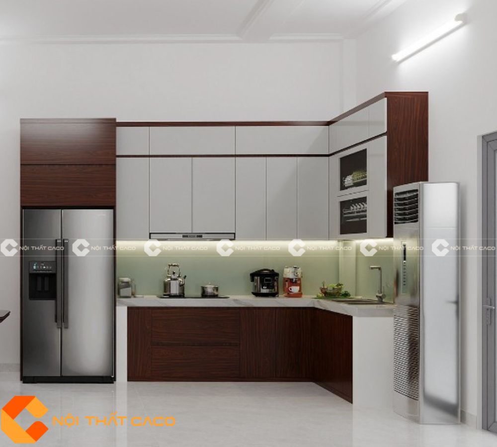 Tủ Bếp MDF Với Thiết Kế Sang Trọng Tiện Lợi - TBM061 