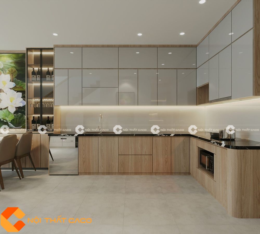 Tủ bếp MDF Cho Một Chất Lượng Cao Và Bền Đẹp - TBM075 