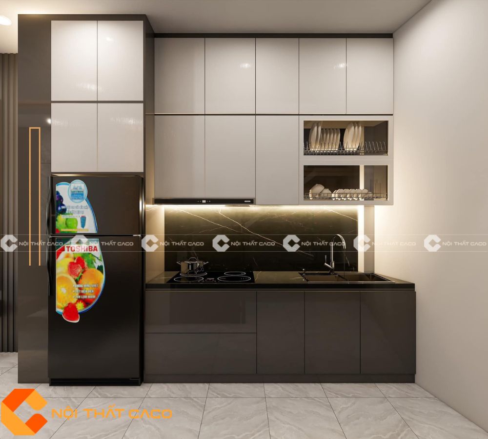Tủ bếp MDF Giúp Căn Bếp Thêm Tiện Dụng Thanh Lịch - TBM074 