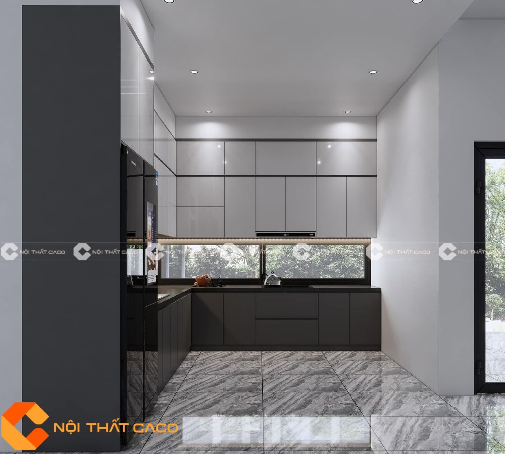 Tủ Bếp MDF Với Thiết Kế Tiện Dụng Đa Năng - TBM068 