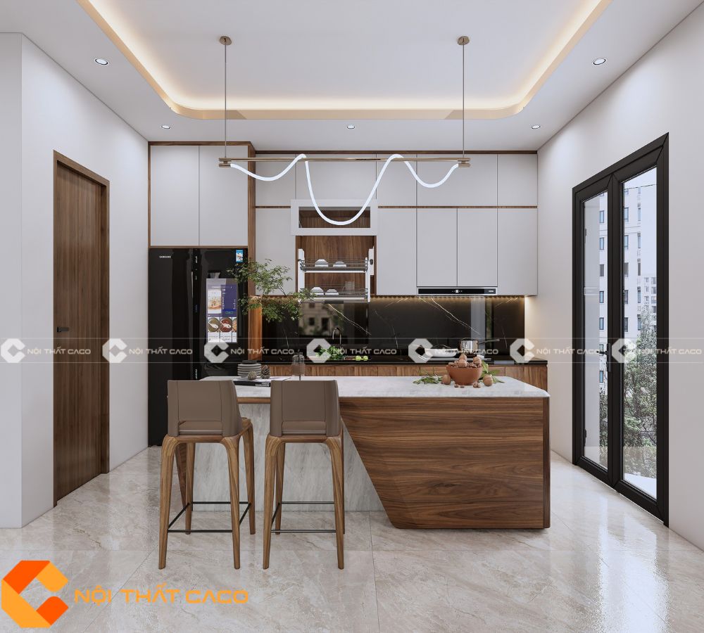 Tủ Bếp MDF Dạng Chữ I Tiện Nghi Và Đa Năng - TBM066 