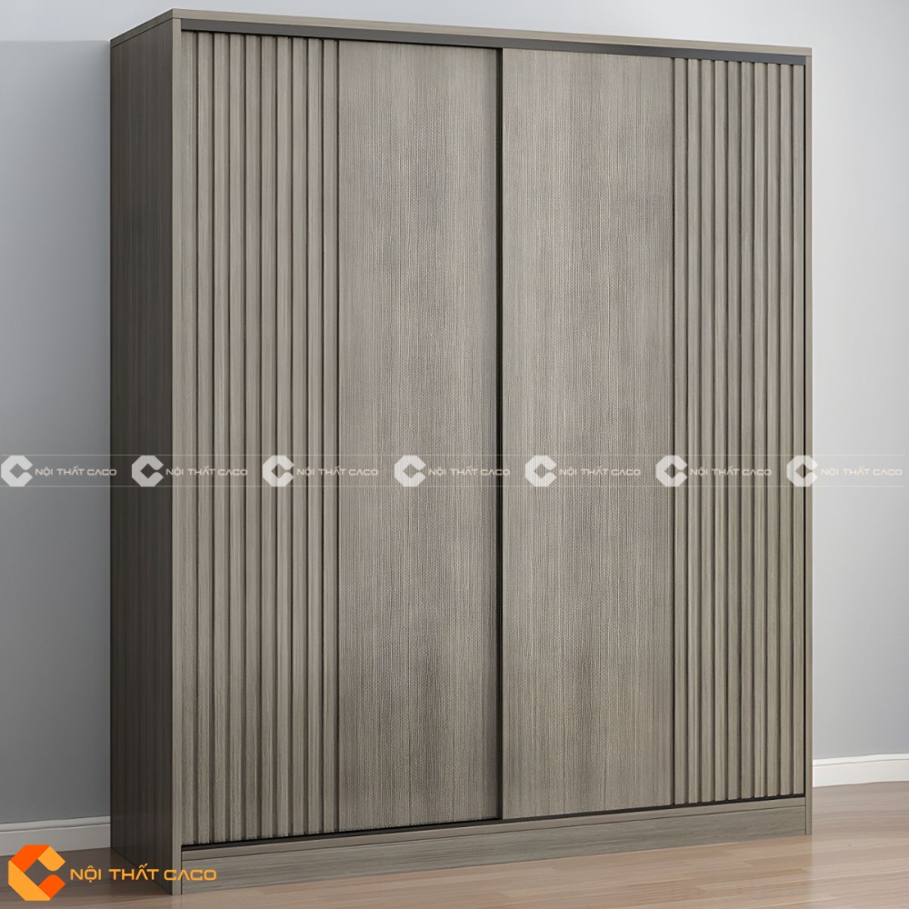 Tủ Quần Áo Cửa Lùa Gỗ MDF Thiết Kế Tinh Tế Kiểu Nhật - TAL077 