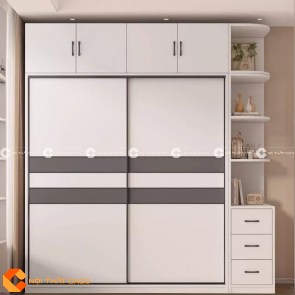 Tủ Quần Áo Cửa Lùa Hai Cánh Kích Cỡ Lớn Tiện Dụng - TAL093 