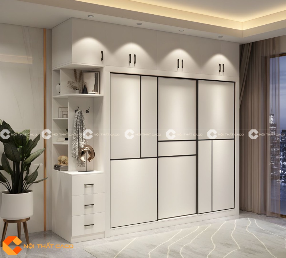 Tủ Quần Áo Gỗ MDF Phong Cách Tinh Tế Thanh Lịch -TAL085 