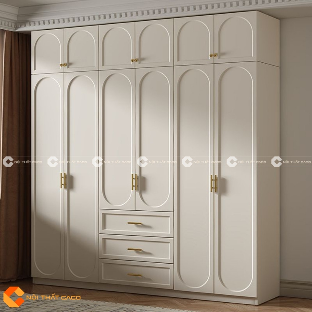 Tủ Quần Áo Gỗ MDF Thiết Kế Độc Đáo Sang Trọng - TAM069 