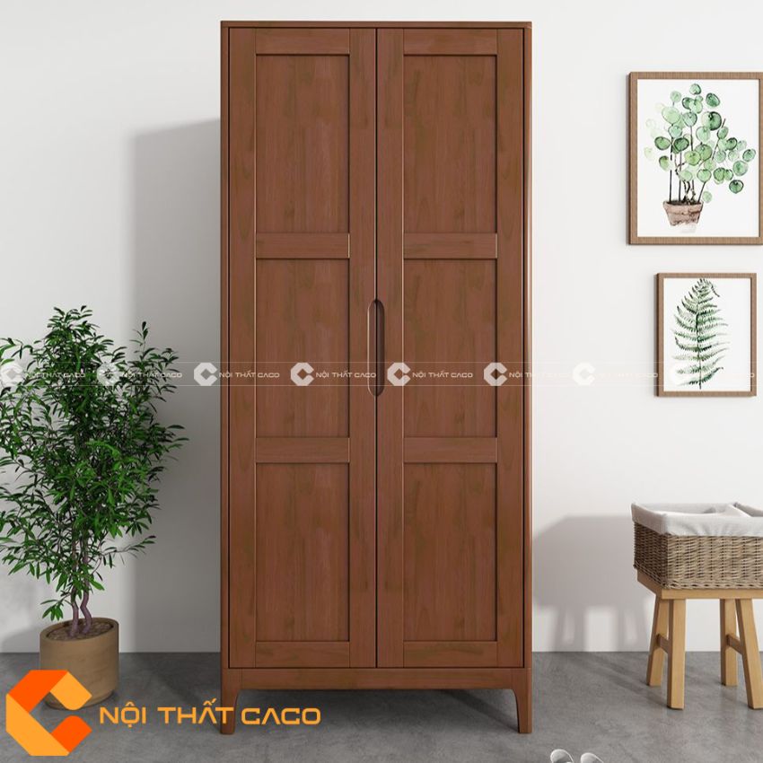 Tủ Quần Áo Gỗ Sồi Ghép Phủ Sơn Tự Nhiên Hiện Đại - TATN052 