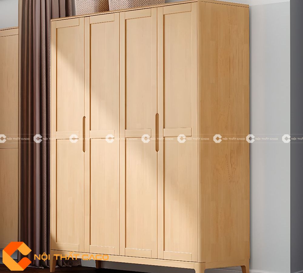 Tủ Quần Áo Gỗ Sồi Tự Nhiên Chất Lượng Cao Cấp - TATN049 