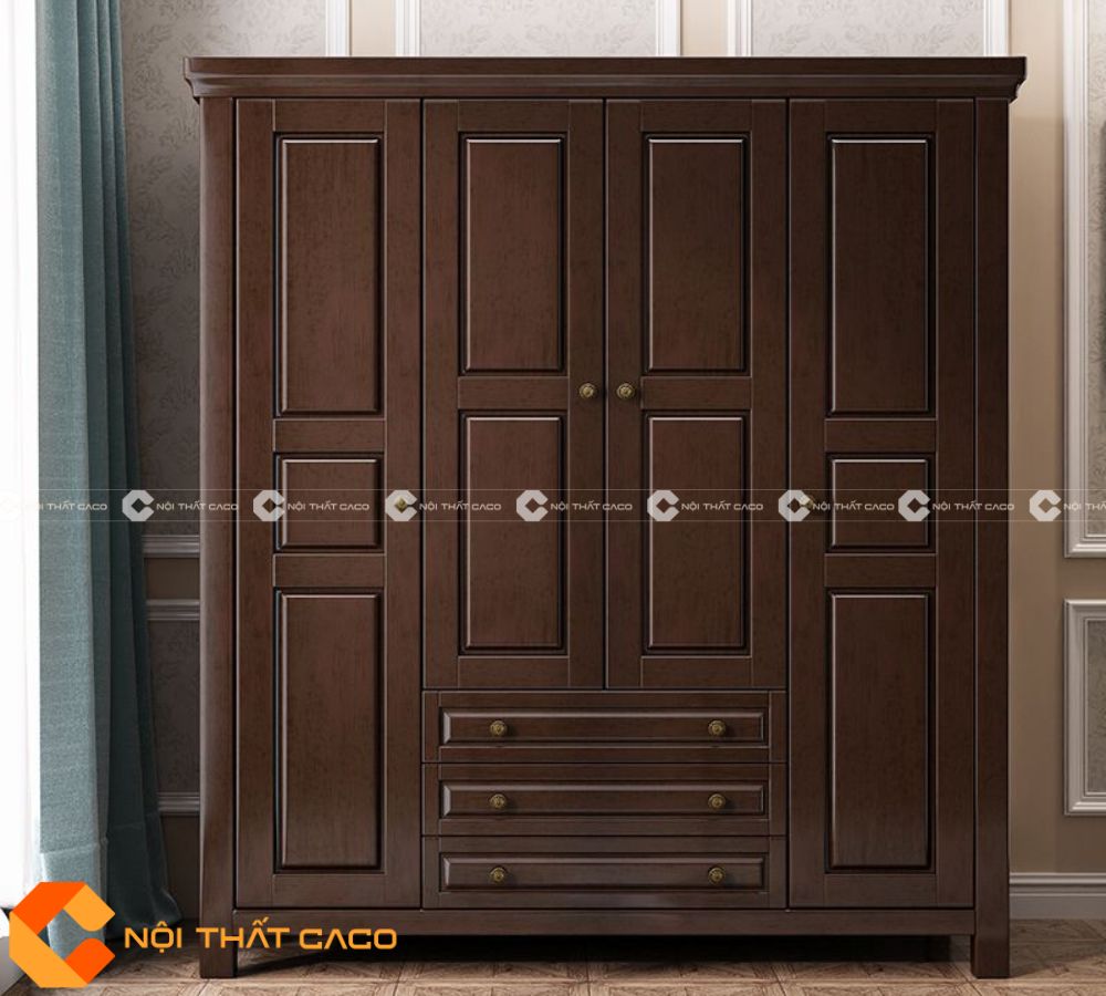 Tủ Quần Áo Gỗ Sồi Tự Nhiên Chất Lượng Vượt Trội - TATN062 