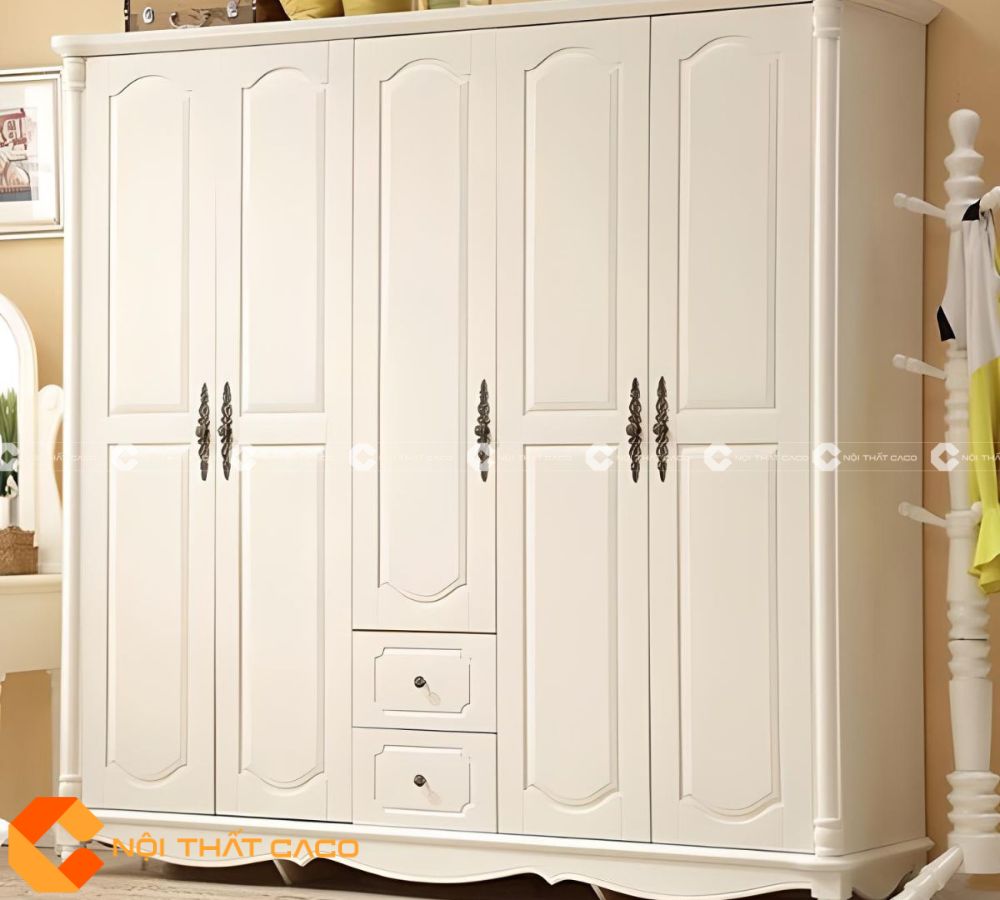 Tủ Quần Áo Gỗ Sồi Tự Nhiên Thiết Kế Tiện Nghi - TATN063 