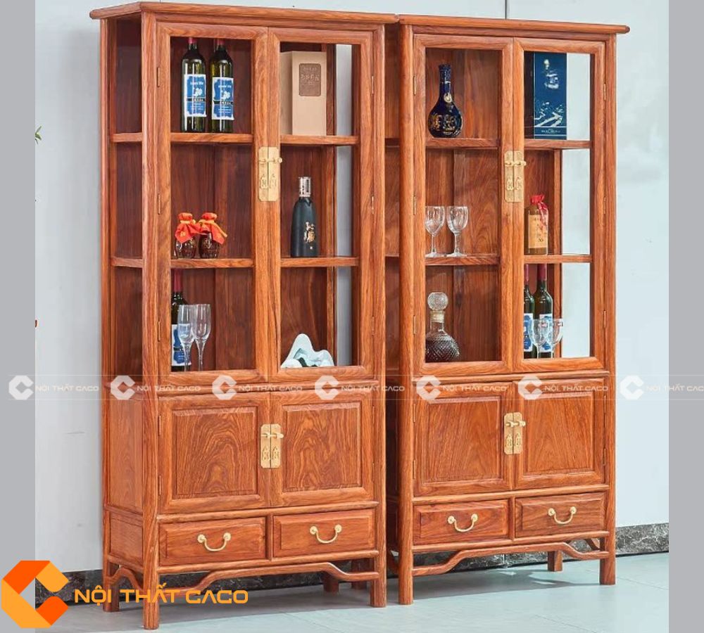 Tủ Rượu Gỗ Xoan Đào Phong Cách Cổ Điển Sang Trọng - TR061 